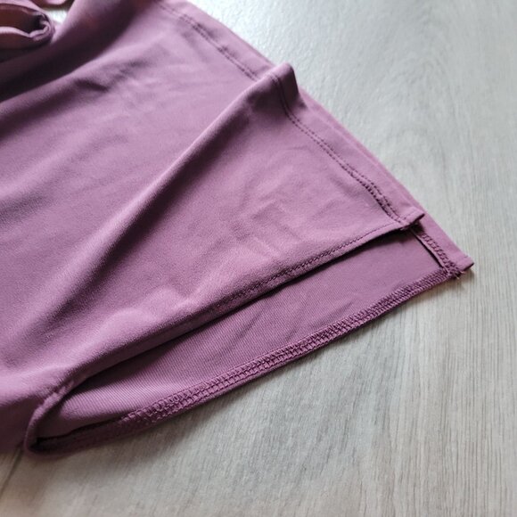 Collen Lopez Womens Mauve Asymmetrical Top With Shoulder Tie Size S - Picture 6 of 6